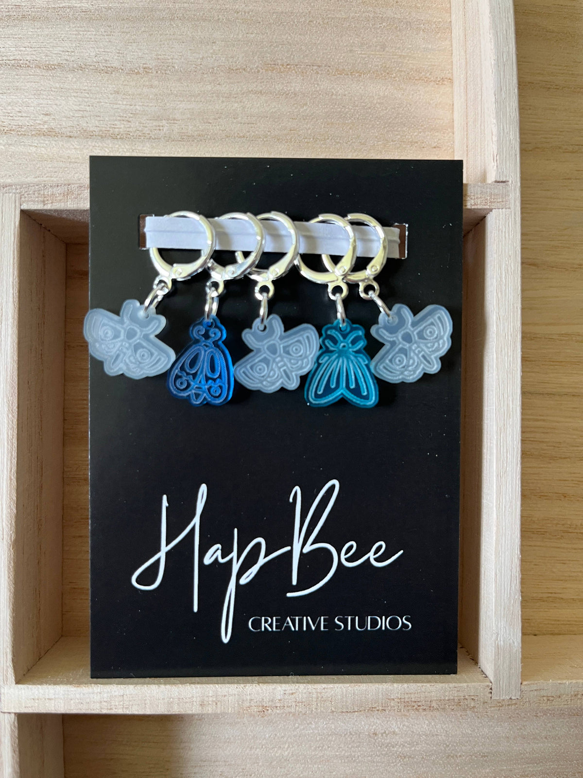 HapBee Creative Studios - MIX OF MOTHS Stitch Marker set