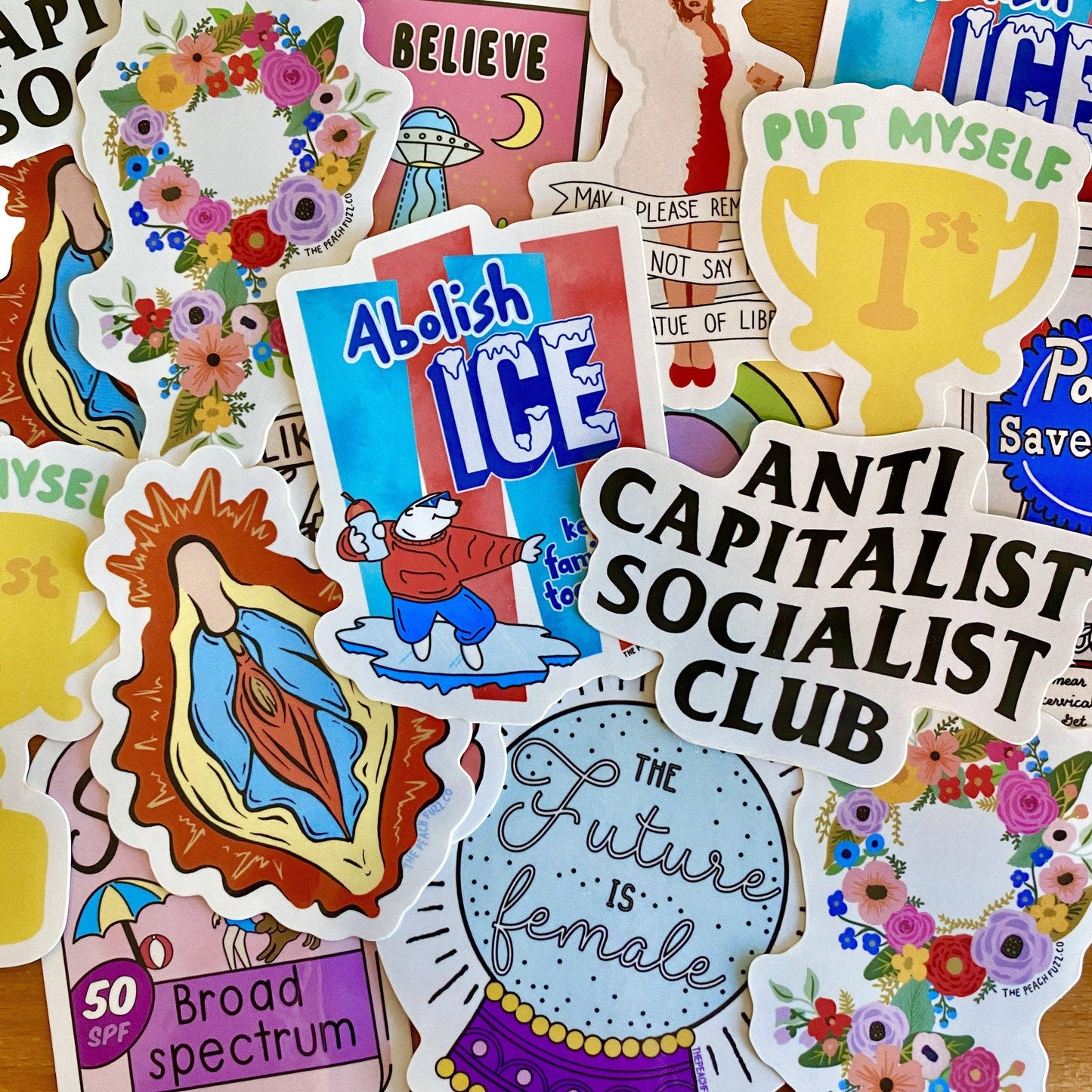 The Peach Fuzz - Abolish ICE Sticker