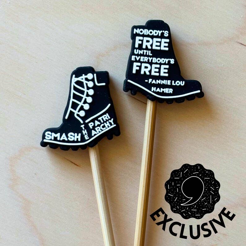 Comma Craft Co - Smash the Patriarchy Needle Toppers