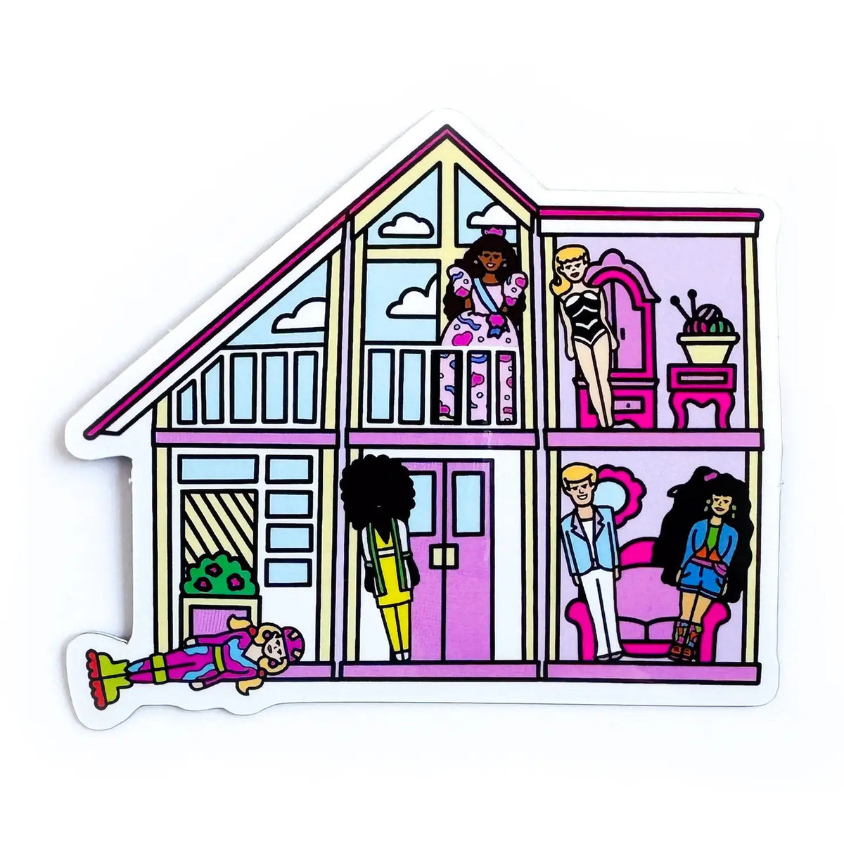 Kitty With a Cupcake - Yarnie Dreamhouse Sticker