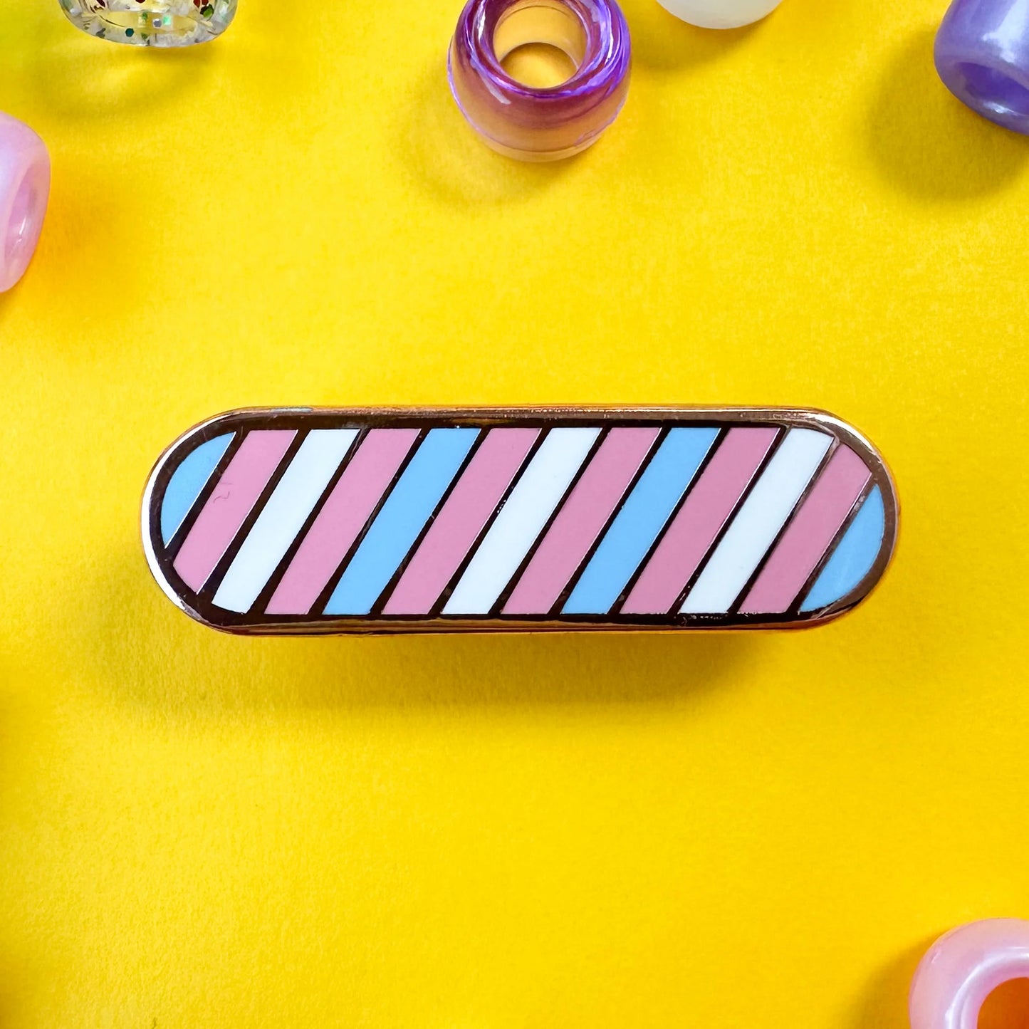 Kitty with a Cupcake - Pride Plaque Enamel Pin
