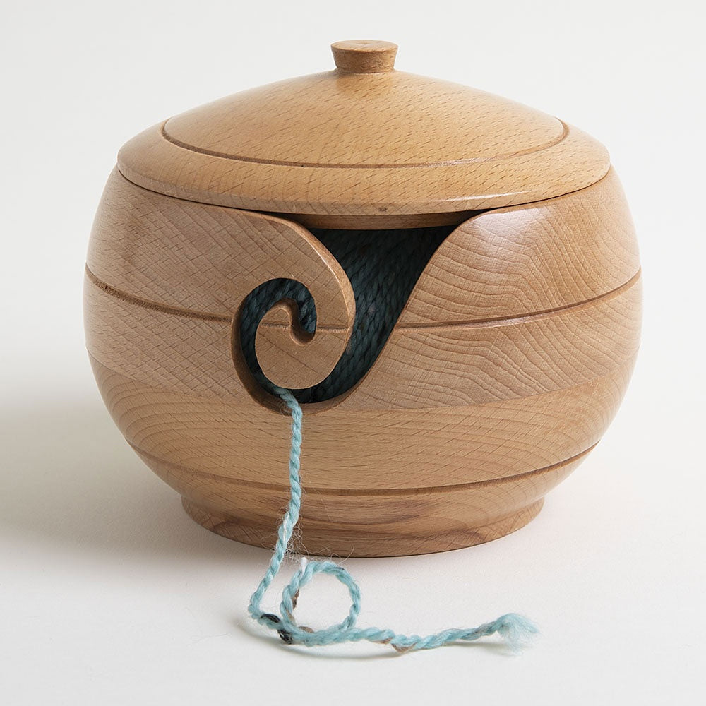 Acorn Yarn Bowl with Lid