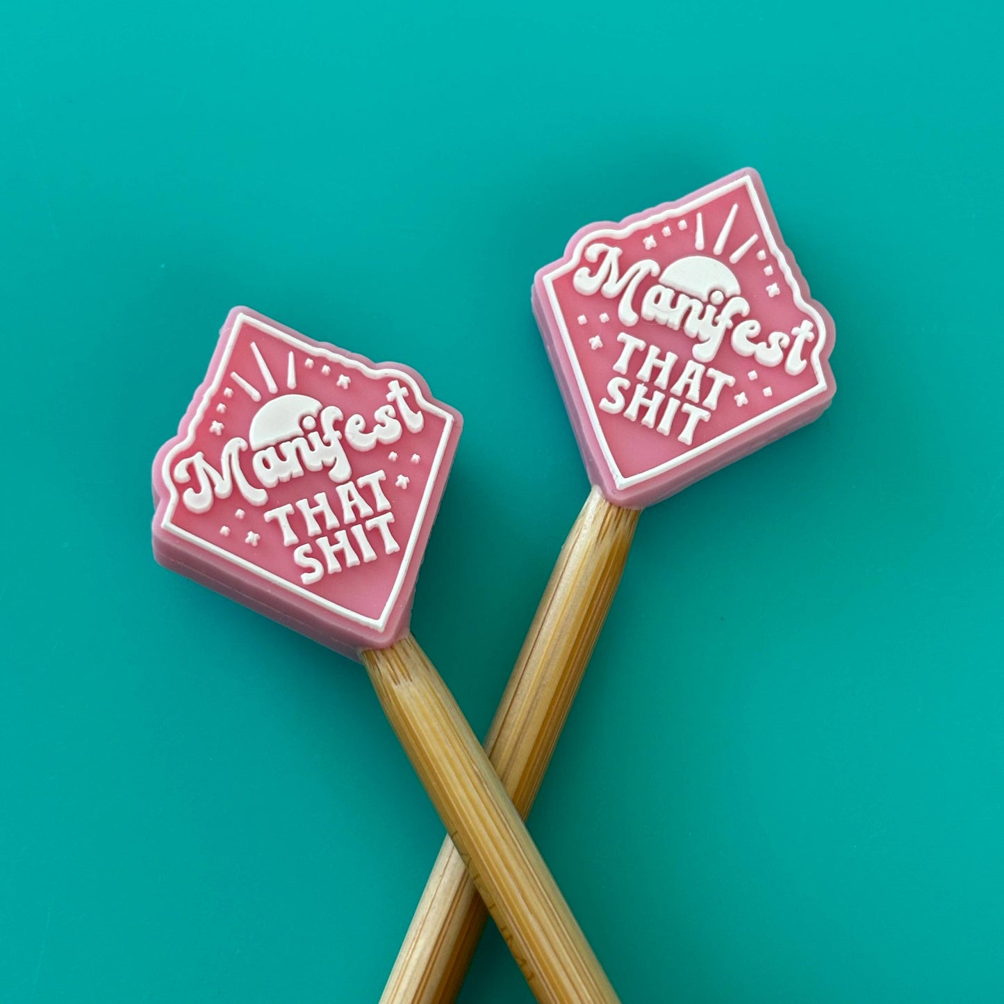 Comma Craft Co - Manifest that Shit Needle Toppers