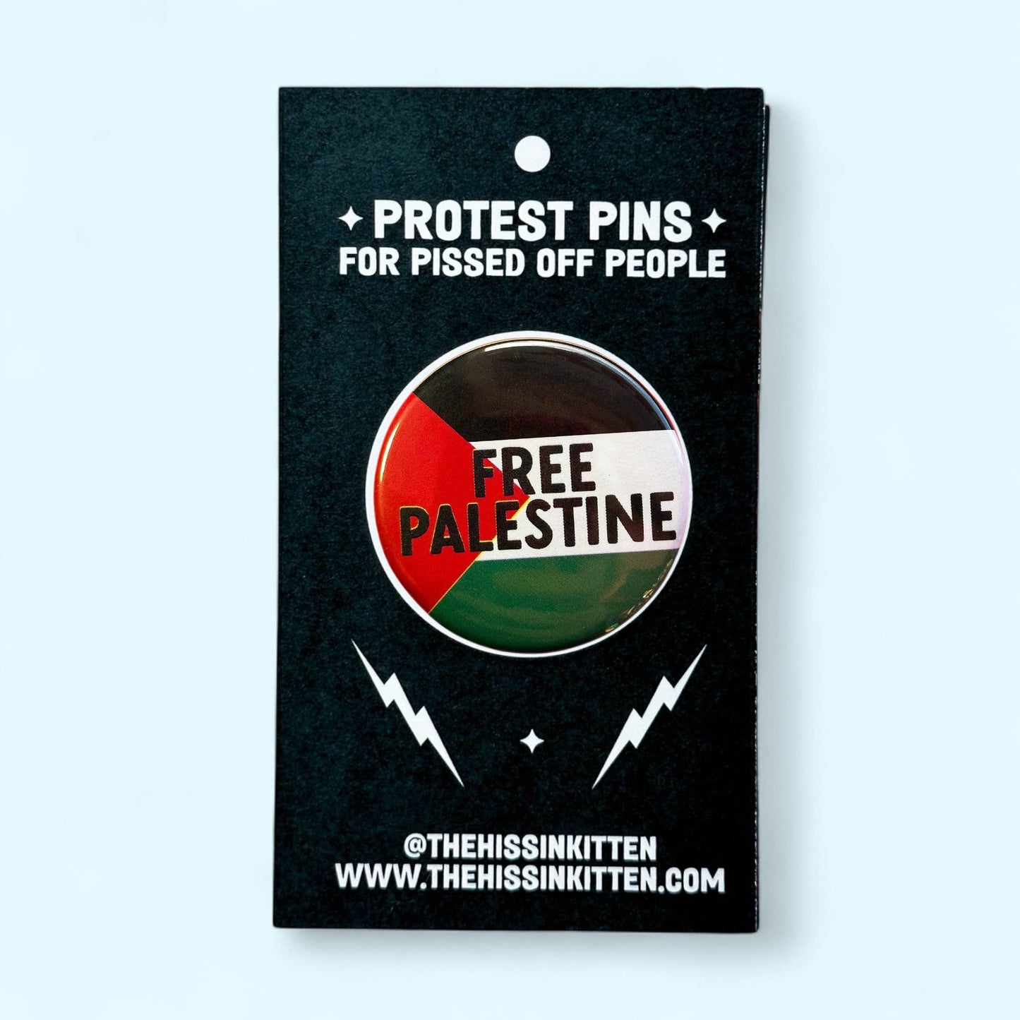 The Hissin' Kitten - FREE PALESTINE Button