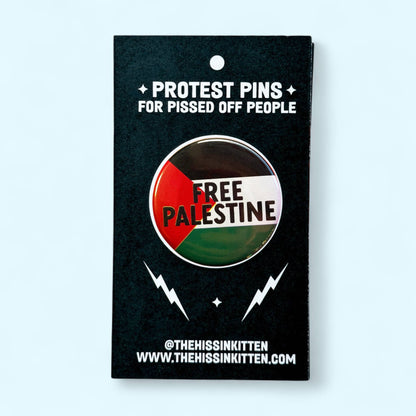 The Hissin' Kitten - FREE PALESTINE Button