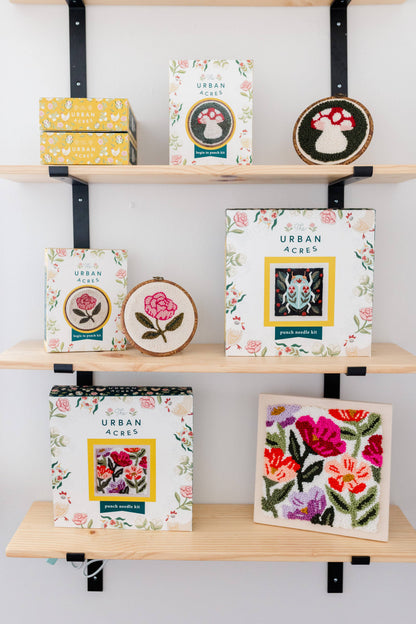 The Urban Acres - Pink Daisy Punch Needle Kit