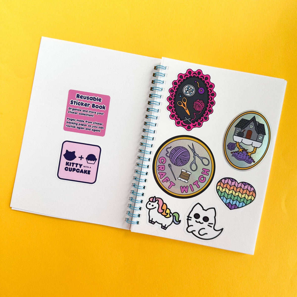 Kitty With A Cupcake - Sticker Hoard Reusable Sticker Book
