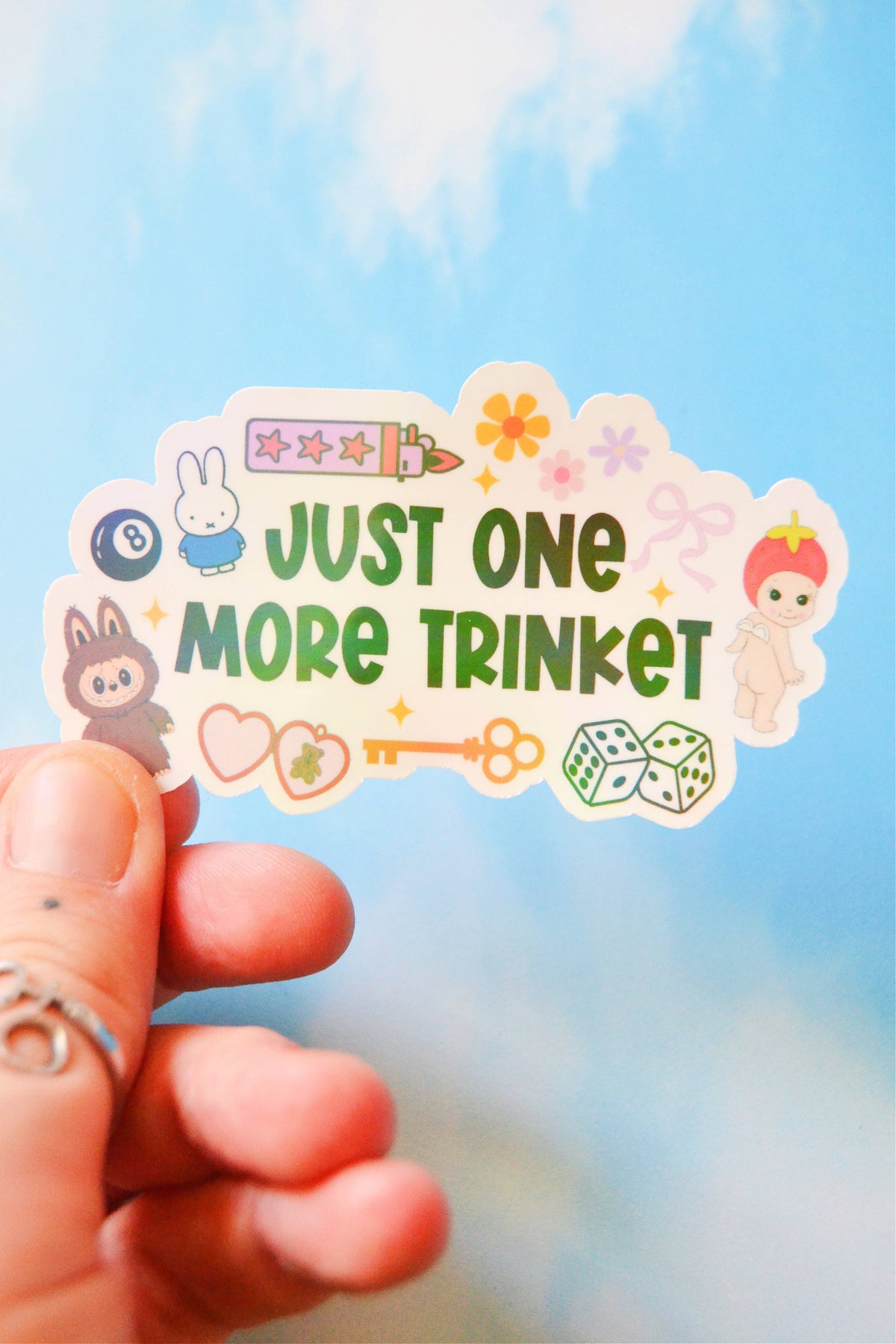 Rebel Disco Designs - Just One More Trinket Holographic Vinyl Sticker