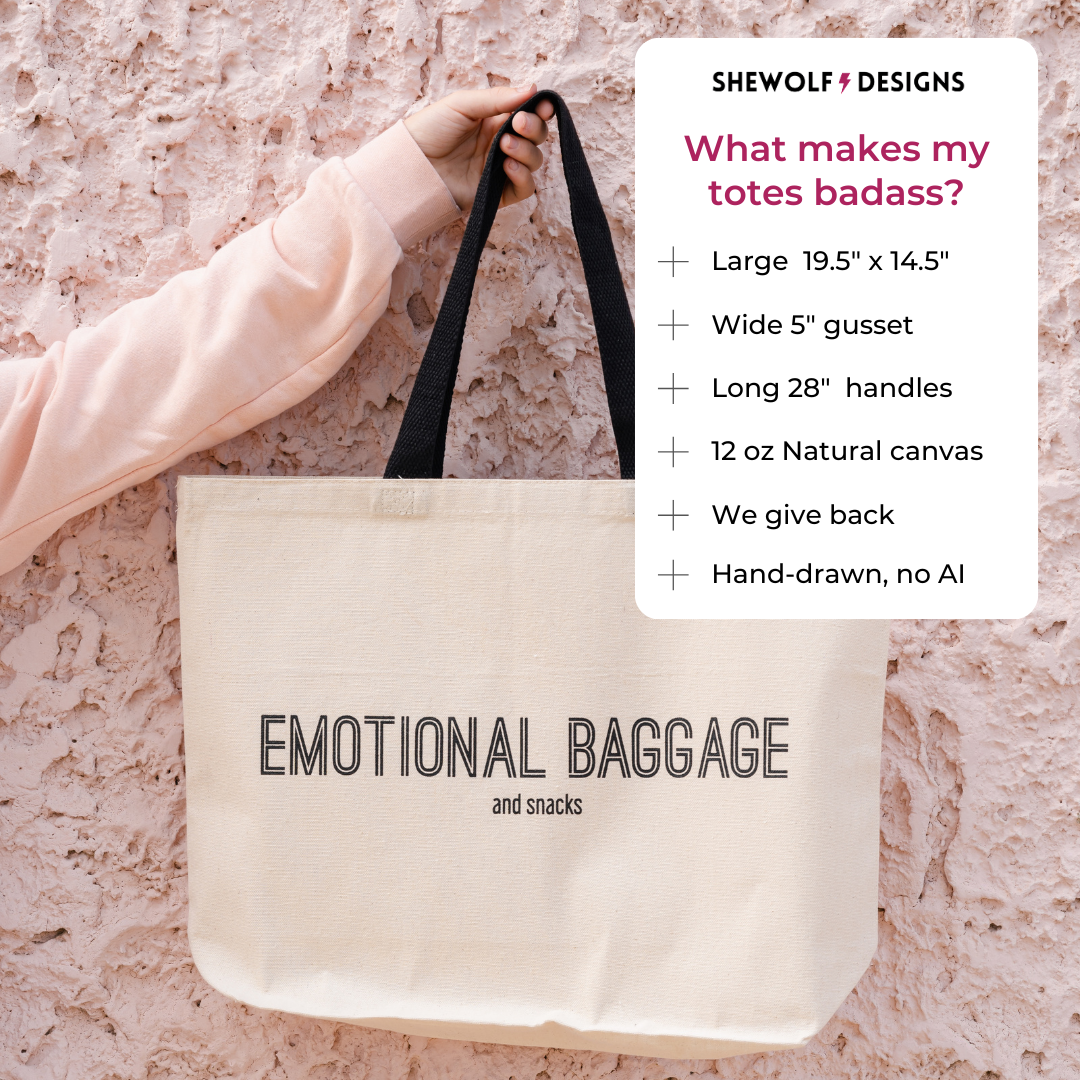 SHEWOLF Designs - My Gay Agenda Tote Bag — Fun LGBTQ+ Gift & Pride Accessory