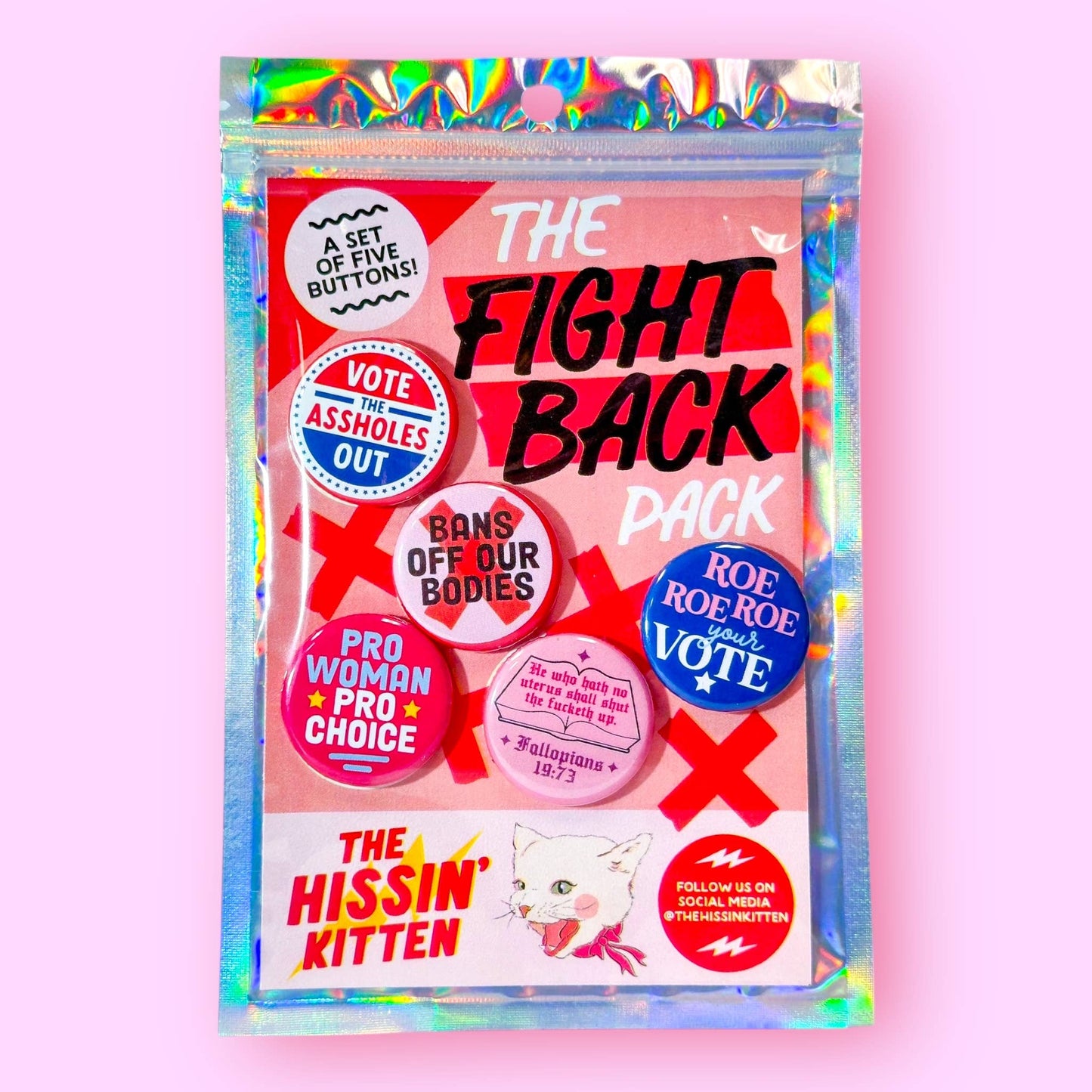 The Hissin' Kitten - The Fight Back Button Pack