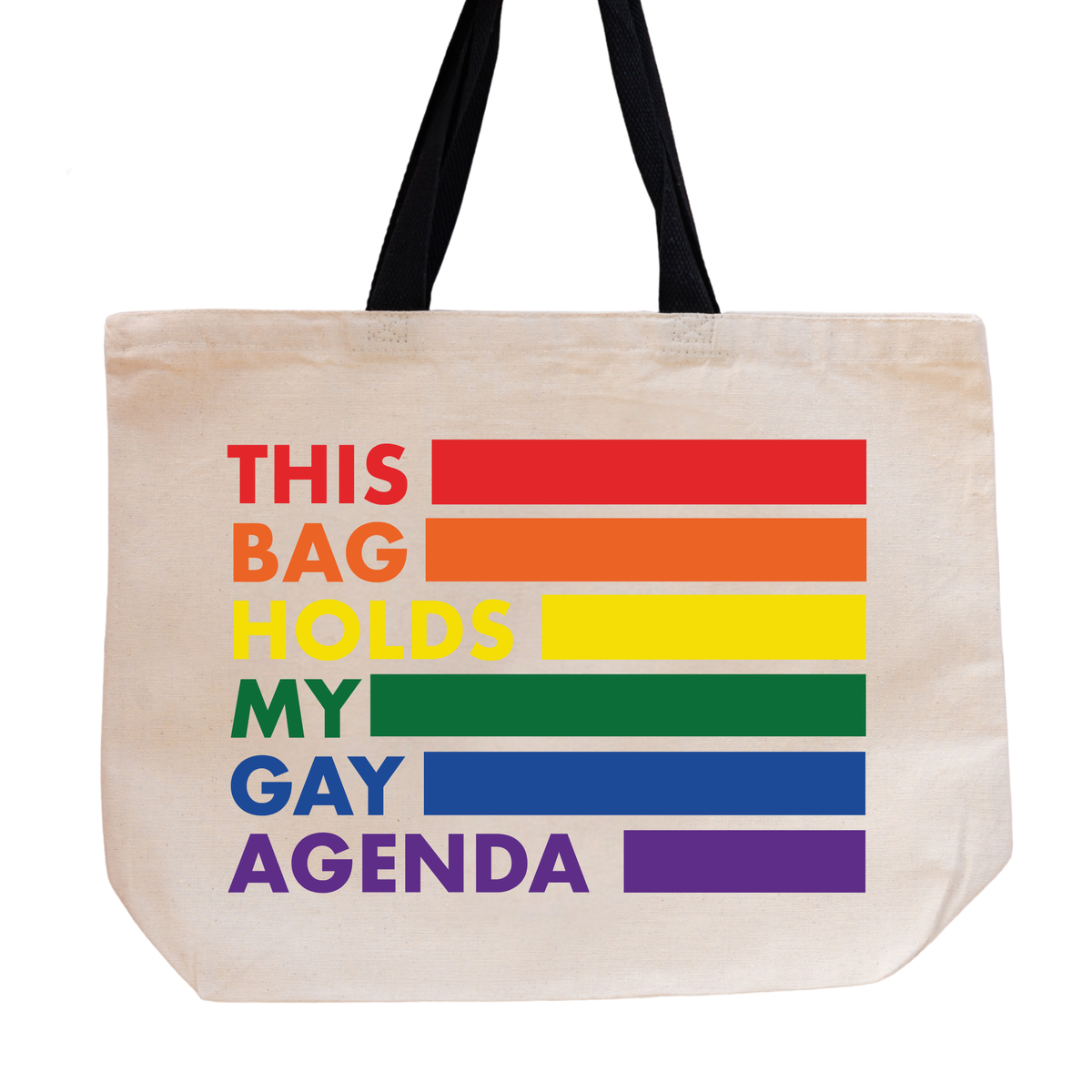 SHEWOLF Designs - My Gay Agenda Tote Bag — Fun LGBTQ+ Gift & Pride Accessory
