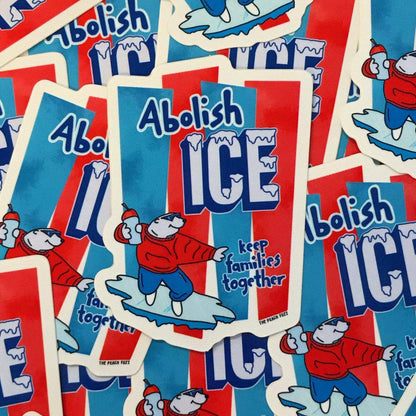 The Peach Fuzz - Abolish ICE Sticker