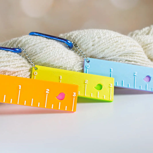 Blue Bird Makery - 3" Portable Ruler With Carabiner