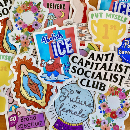 The Peach Fuzz - Abolish ICE Sticker