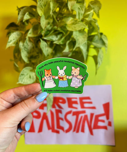 The Peach Fuzz - Violent Revolution Critter Sticker