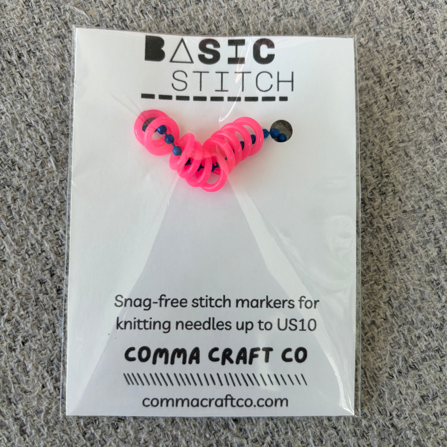 Comma Craft Co - Neon Snag-Free Silicone Stitch Markers