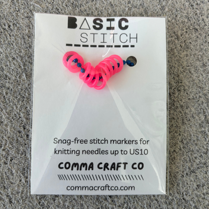 Comma Craft Co - Neon Snag-Free Silicone Stitch Markers