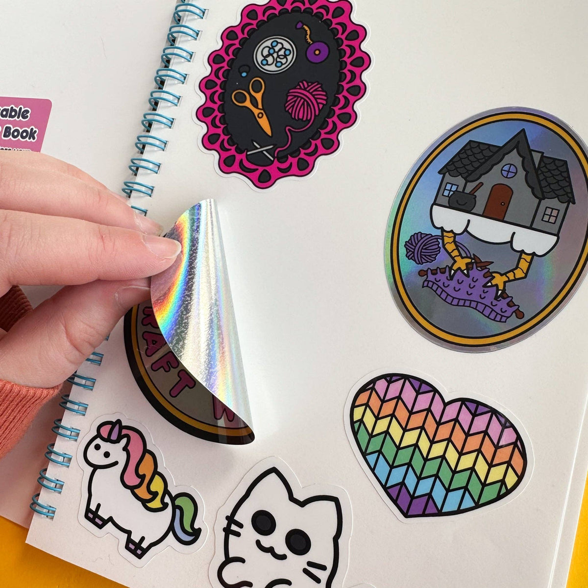 Kitty With A Cupcake - Sticker Hoard Reusable Sticker Book