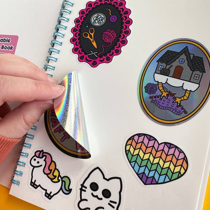 Kitty With A Cupcake - Sticker Hoard Reusable Sticker Book