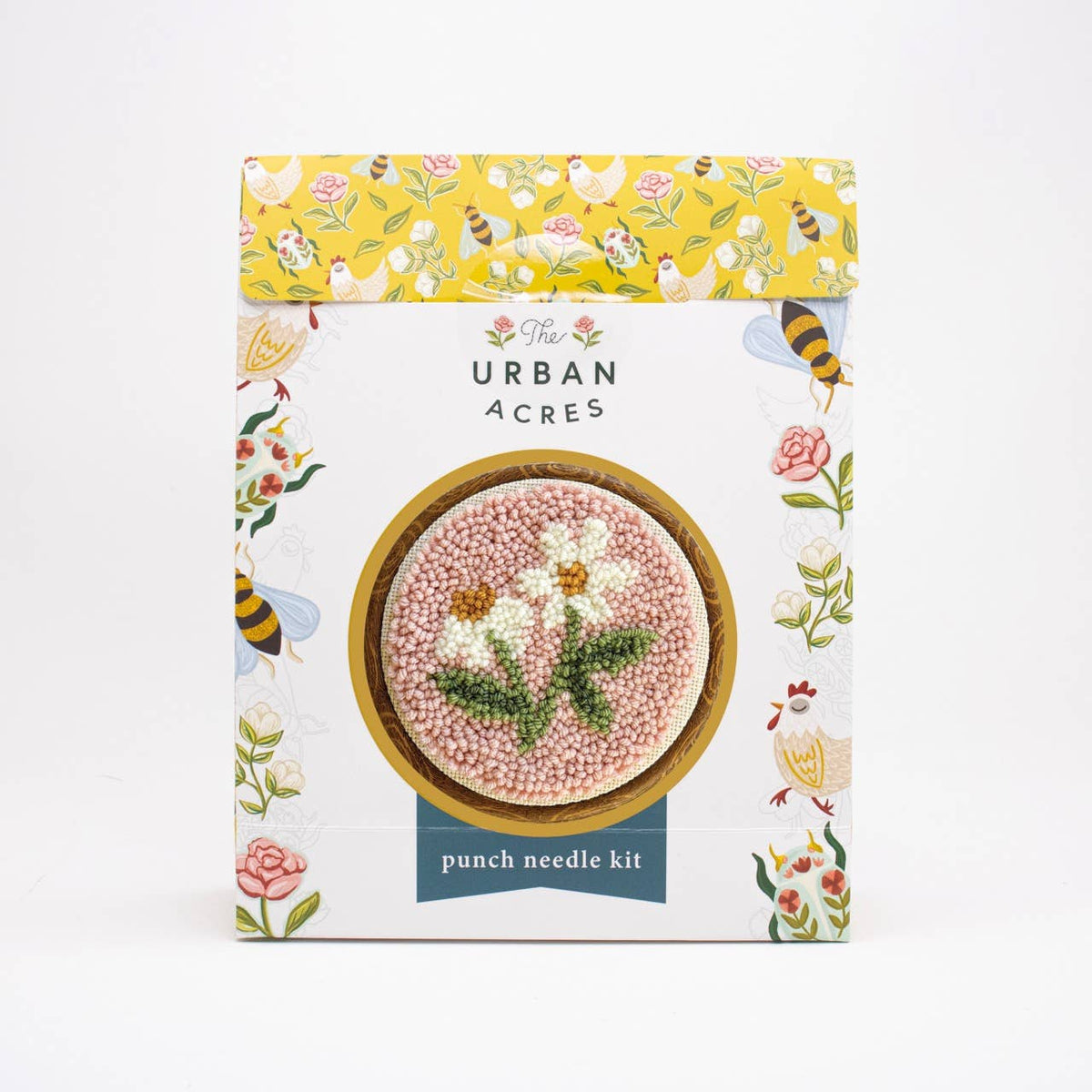 The Urban Acres - Pink Daisy Punch Needle Kit