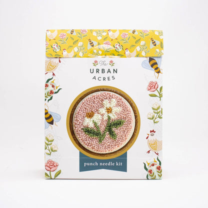 The Urban Acres - Pink Daisy Punch Needle Kit