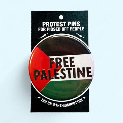 The Hissin' Kitten - FREE PALESTINE Button