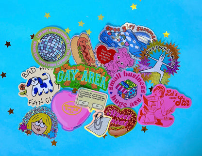 The Peach Fuzz - Gay Clippy Holographic Sticker