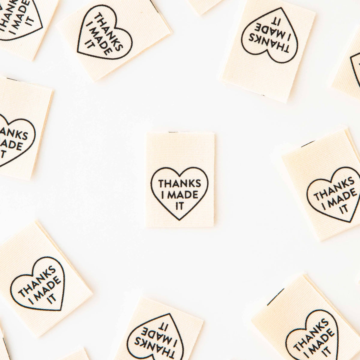 Sarah Hearts - Thanks I Made It Heart Organic Cotton Labels
