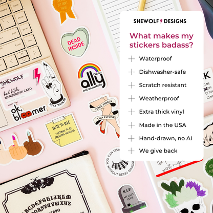 SHEWOLF Designs - Proud Word Game LGBTQ Sticker