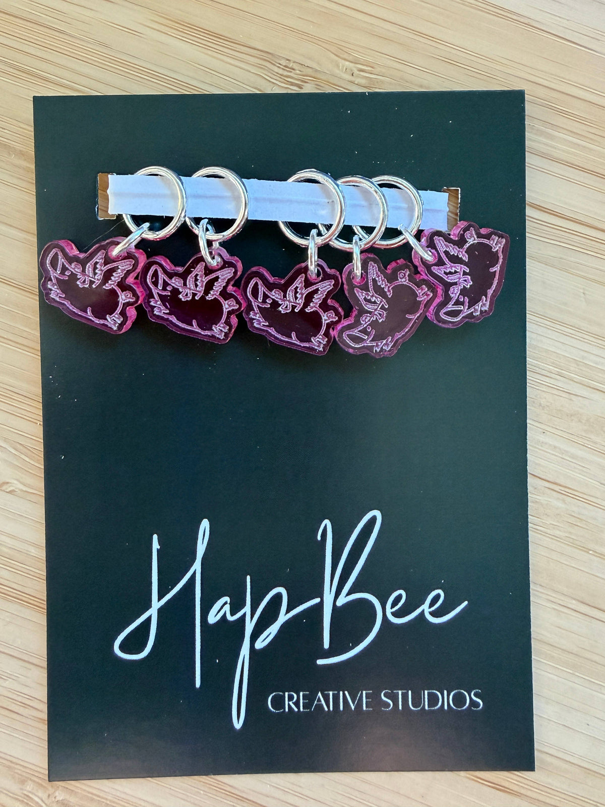 HapBee Creative Studios - WHEN PIGS FLY Stitch Marker set