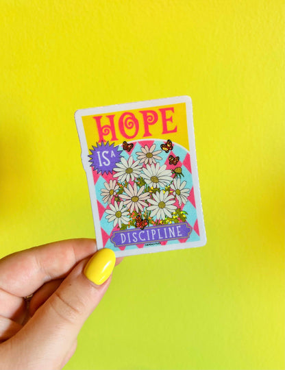 The Peach Fuzz - Hope Is A Discipline Glitter Sticker