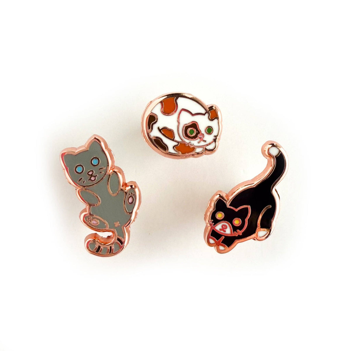 Kitty with a Cupcake - Cats Mini Enamel Pin Pack