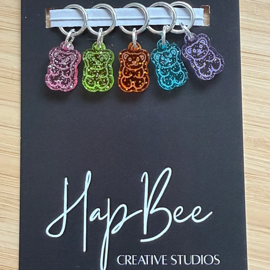 HapBee Creative Studio - Candy Bears Stitch Markers