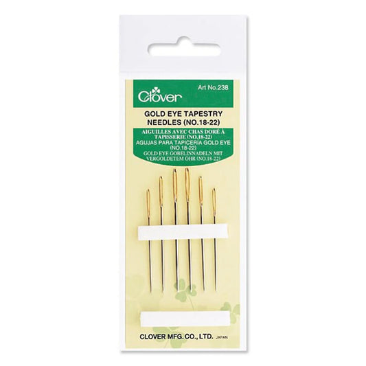 Clover - Gold Eye Tapestry Needles (No. 18, 20, 22)