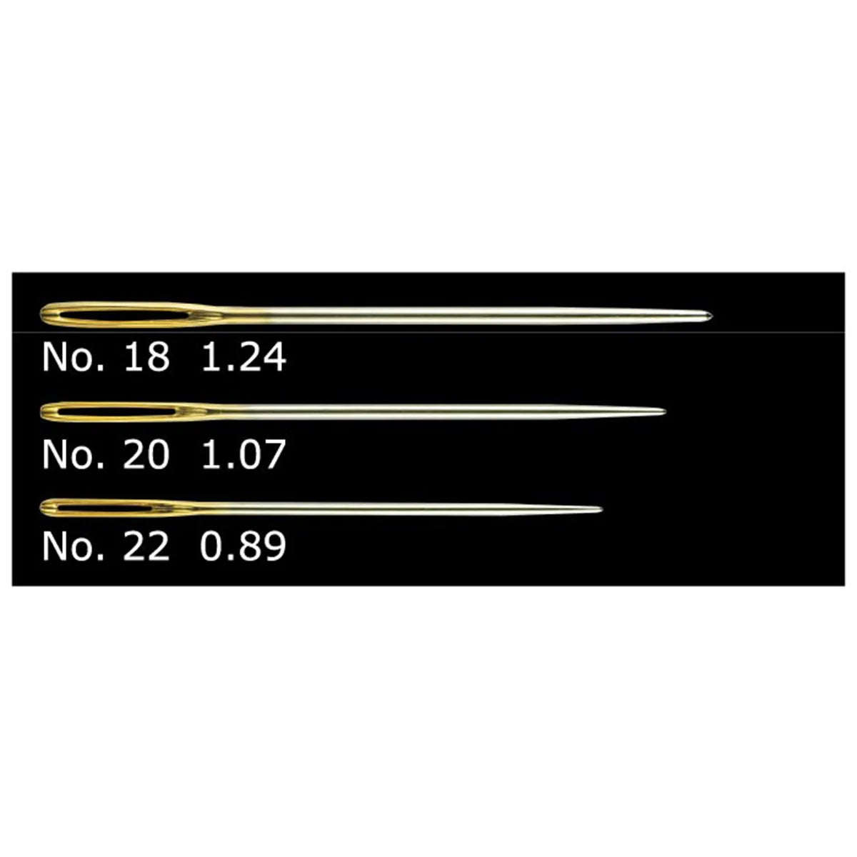 Clover - Gold Eye Tapestry Needles (No. 18, 20, 22)