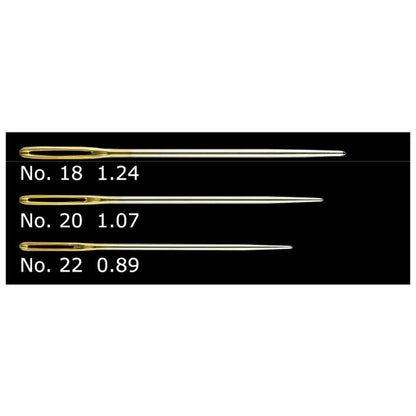 Clover - Gold Eye Tapestry Needles (No. 18, 20, 22)