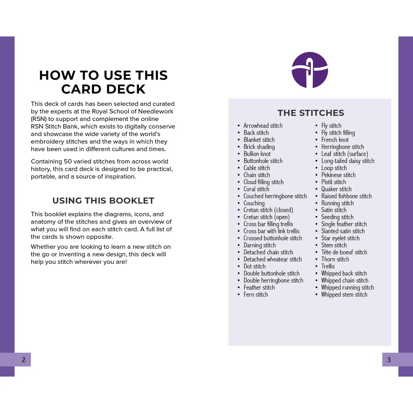 RSN Stitch Bank: the Embroidery Stitches Card Deck