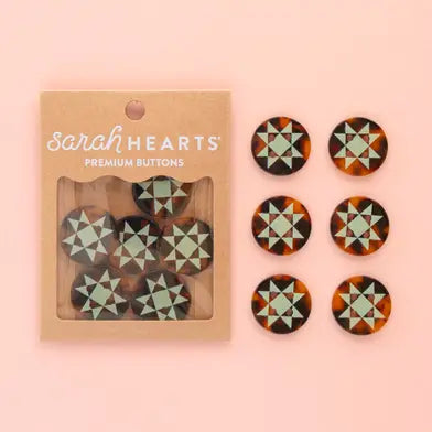 Sarah Hearts Quilt Star Buttons
