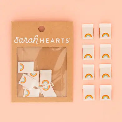 Sarah Hearts Mini Rainbow Lables