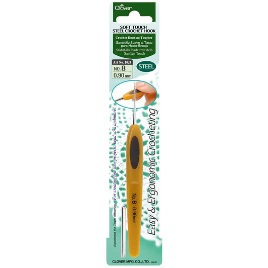 Clover Soft Touch Steel Crochet Hooks for Beading