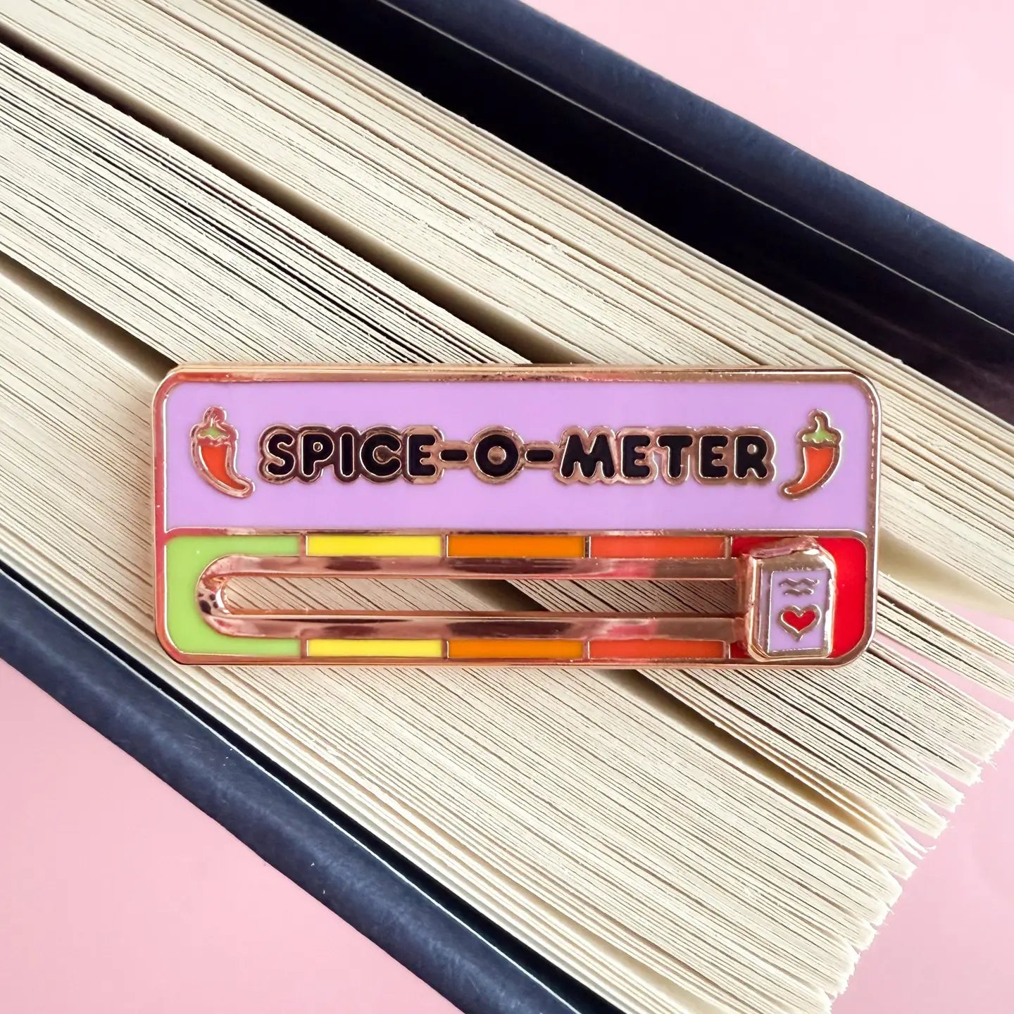 Kitty with a Cupcake - Spice-O-Meter Enamel Pin