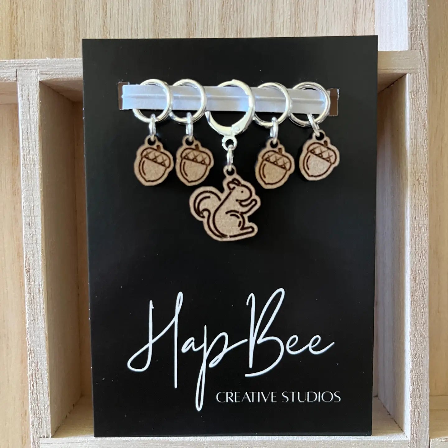 HapBee Creative Studio - Squirrel Moment Stitch Marker Set