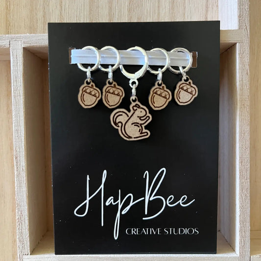 HapBee Creative Studio - Squirrel Moment Stitch Marker Set
