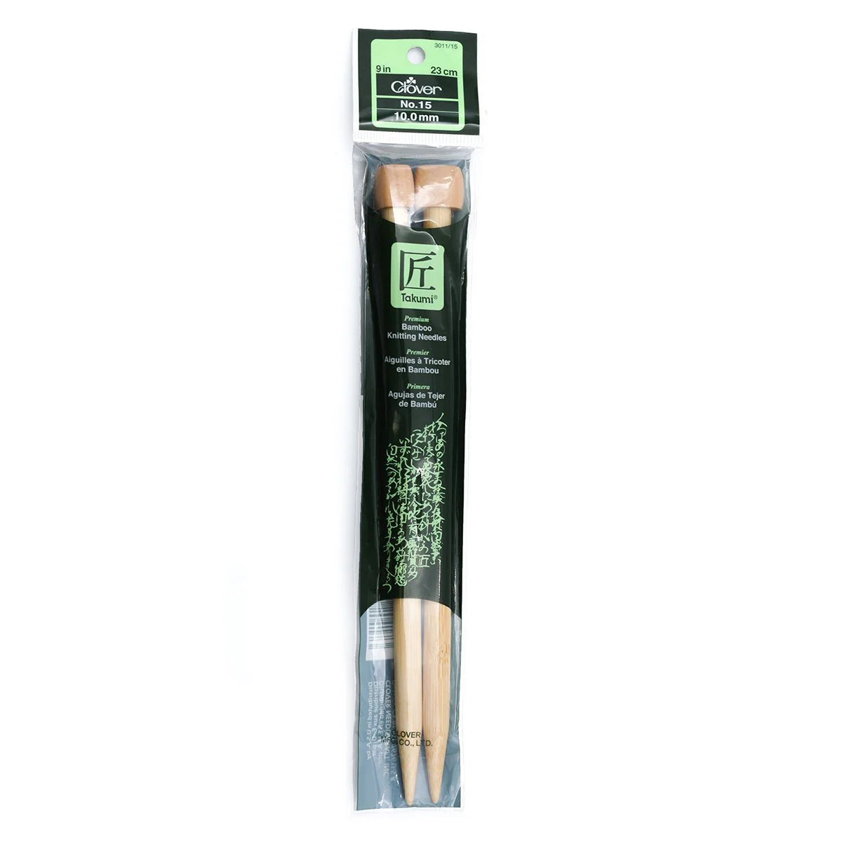 Clover Takumi Bamboo Single Point Knitting Needles (9")