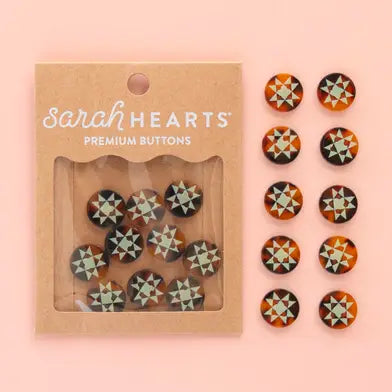 Sarah Hearts Quilt Star Buttons