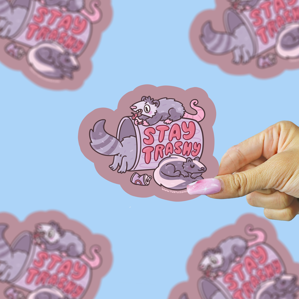 Turtle's Soup - Stay Trashy NYC Street Animals Vinyl Sticker