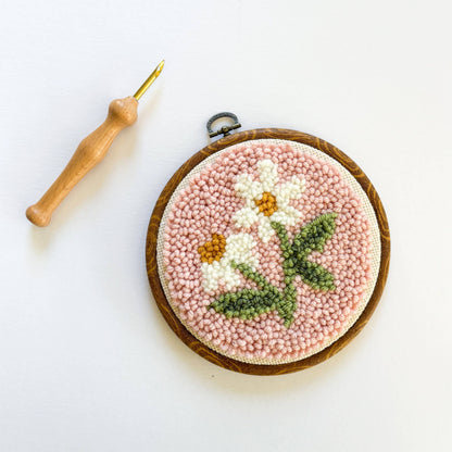 The Urban Acres - Pink Daisy Punch Needle Kit