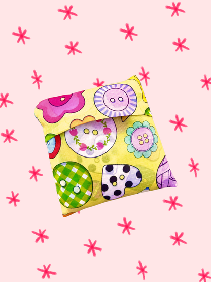 The Peach Fuzz - Cute As A Button Folding Shopper Tote