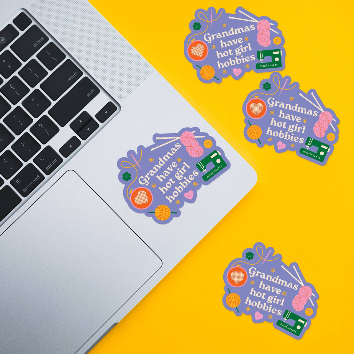 Sarah Hearts - Grandmas Have Hot Girl Hobbies Sticker