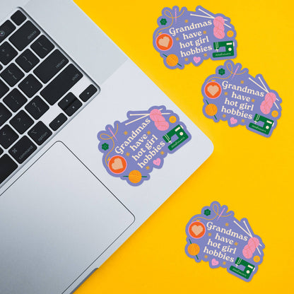 Sarah Hearts - Grandmas Have Hot Girl Hobbies Sticker